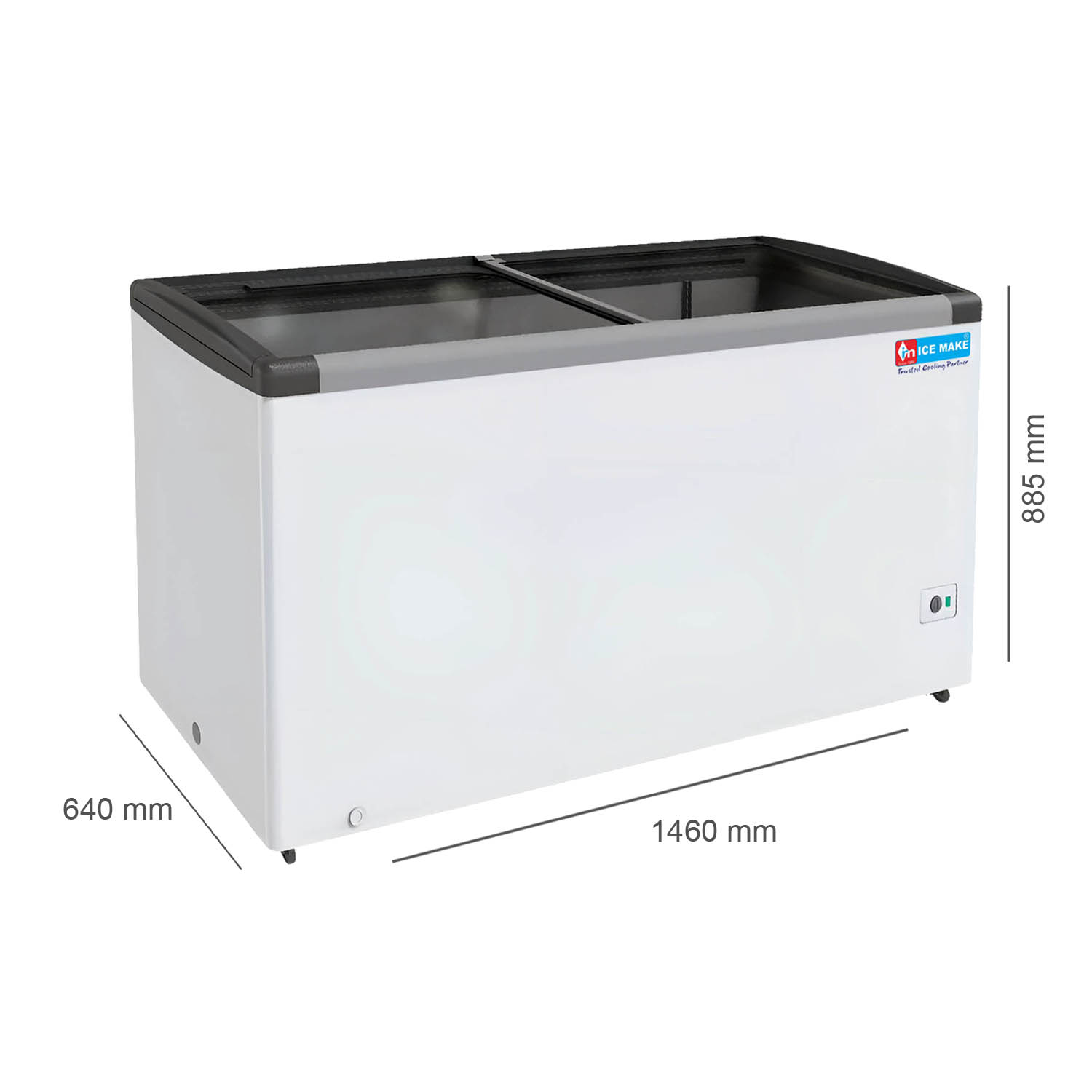 IGT450 GLASS TOP DEEP FREEZER