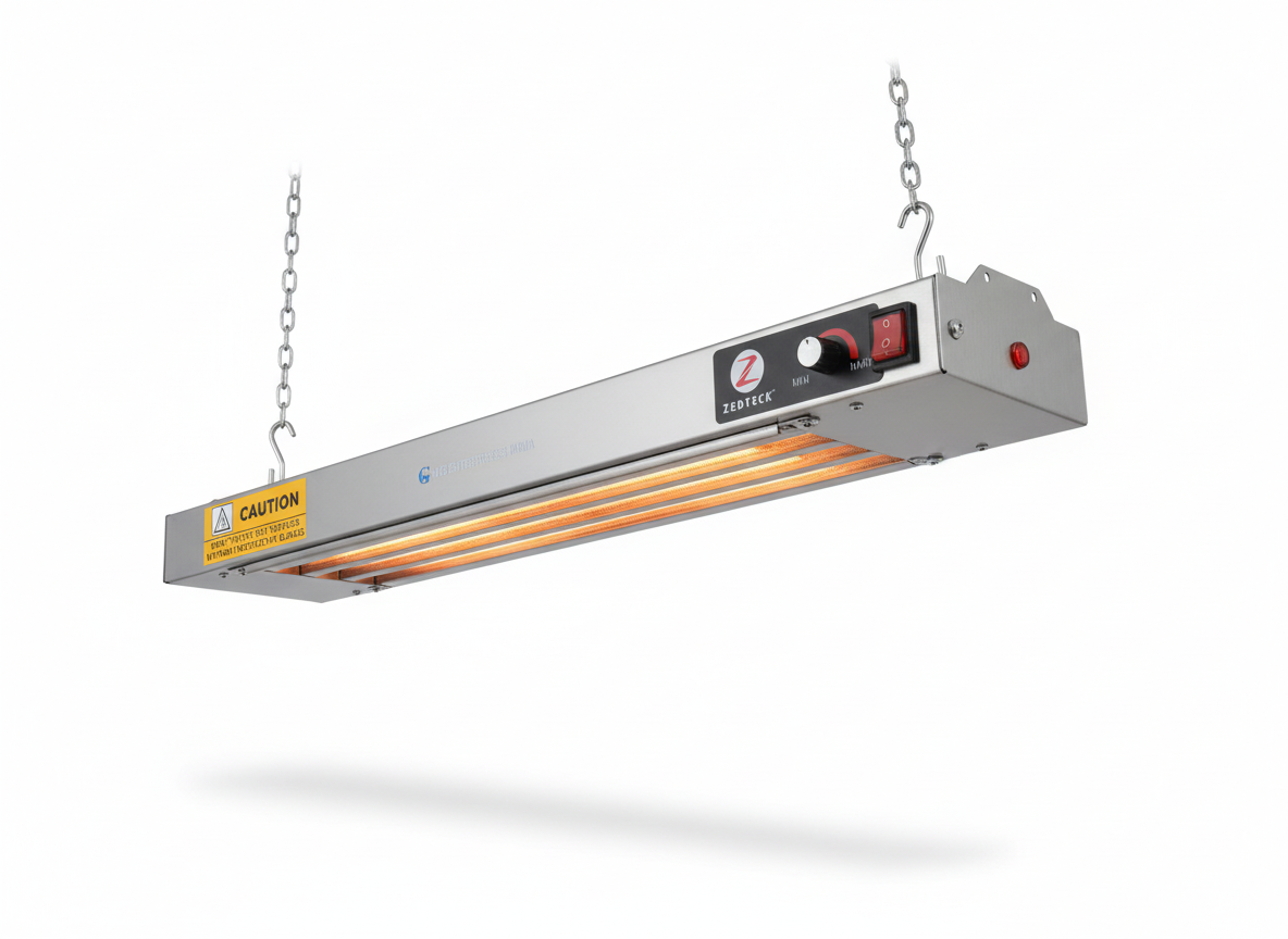 32 Inch Food Heat Lamp Strip Commercial Food Heating Warmer Lights Hanging Overhead Stainless Steel with Cord for Food Restaurant Buffet Catering Kitchen