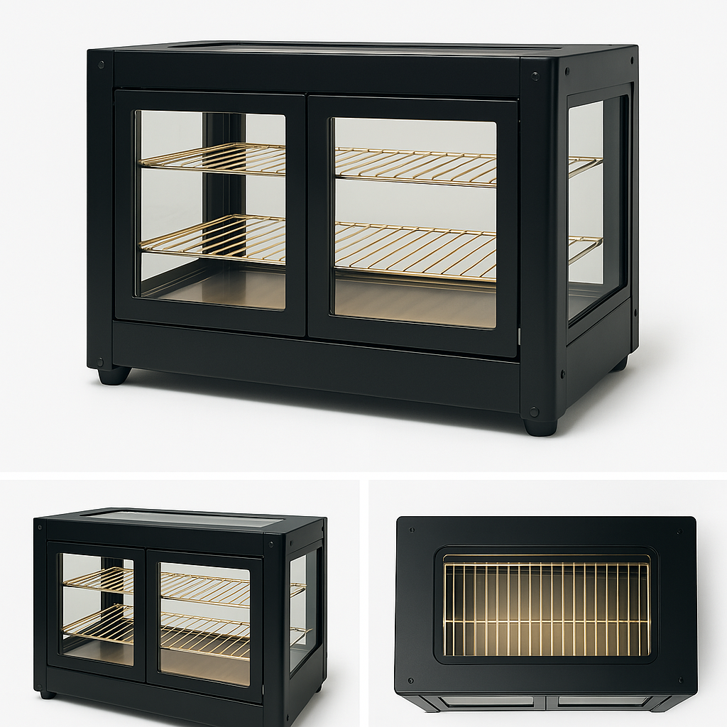 HG 50LH Black 800W Food Display Warmer 50 Liters, Food Grade Stainless Steel Interior with 1 Year Warranty